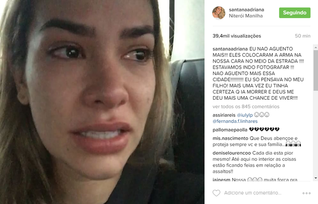 Ex-BBB Adriana relata tentativa de assalto a mão armada (Foto: Reprodução / Instagram)