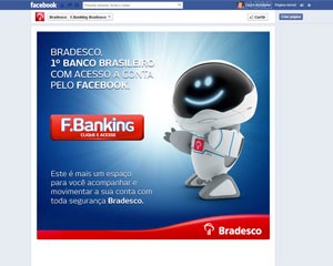 Aplicativo do Bradesco no Facebook permite acessar a conta (Foto: Reprodução)