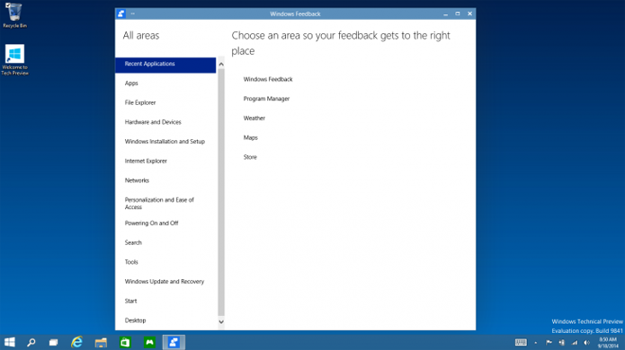 Versão de testes do Windows 10 pode ser baixada de graça (foto: Reprodução/Microsoft)