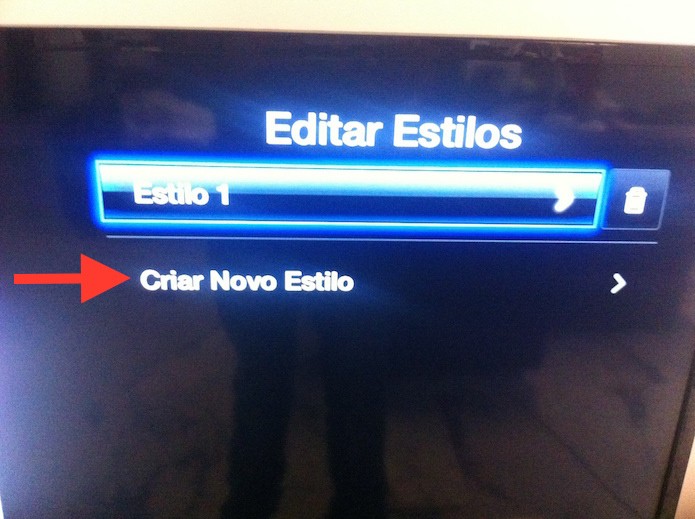 Iniciando a criação de um novo estilo de legenda na Apple TV (Foto: Reprodução/Marvin Costa)