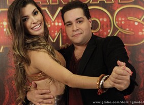 Tiago Abravanel e Ana Paula Guedes (Foto: Domingão do Faustão / TV Globo)