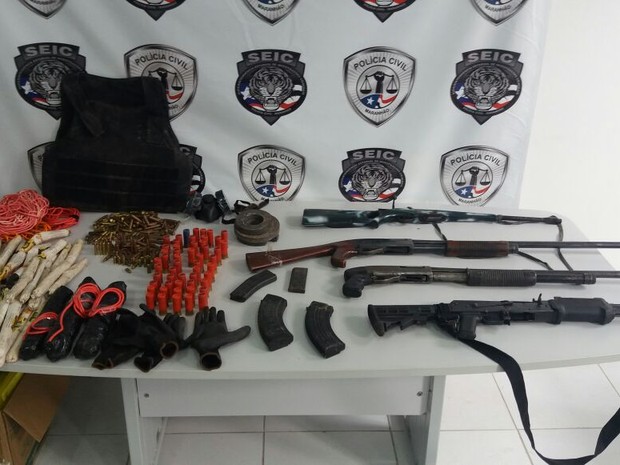 Material apreendido pela a polícia durante operação em Santa Luzia (MA) (Foto: Divulgação/SEIC)