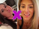 Priscila Nocetti e Camila Silva, mulher de Léo Moura, trocam farpas na web