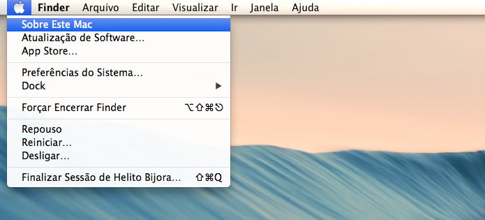 Acesse as informações do Mac (Foto: Reprodução/Helito Bijora)