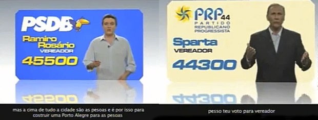 Erros em legendas da propaganda eleitoral do PSDB (Foto: Reprodução)