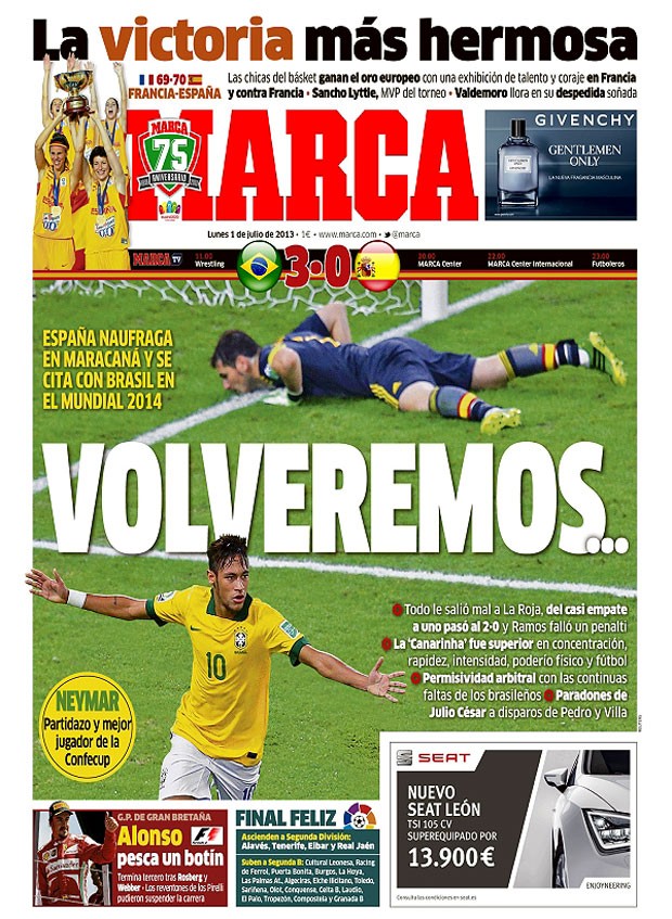 Reprodução capa jornal Marca (Foto: Reprodução)