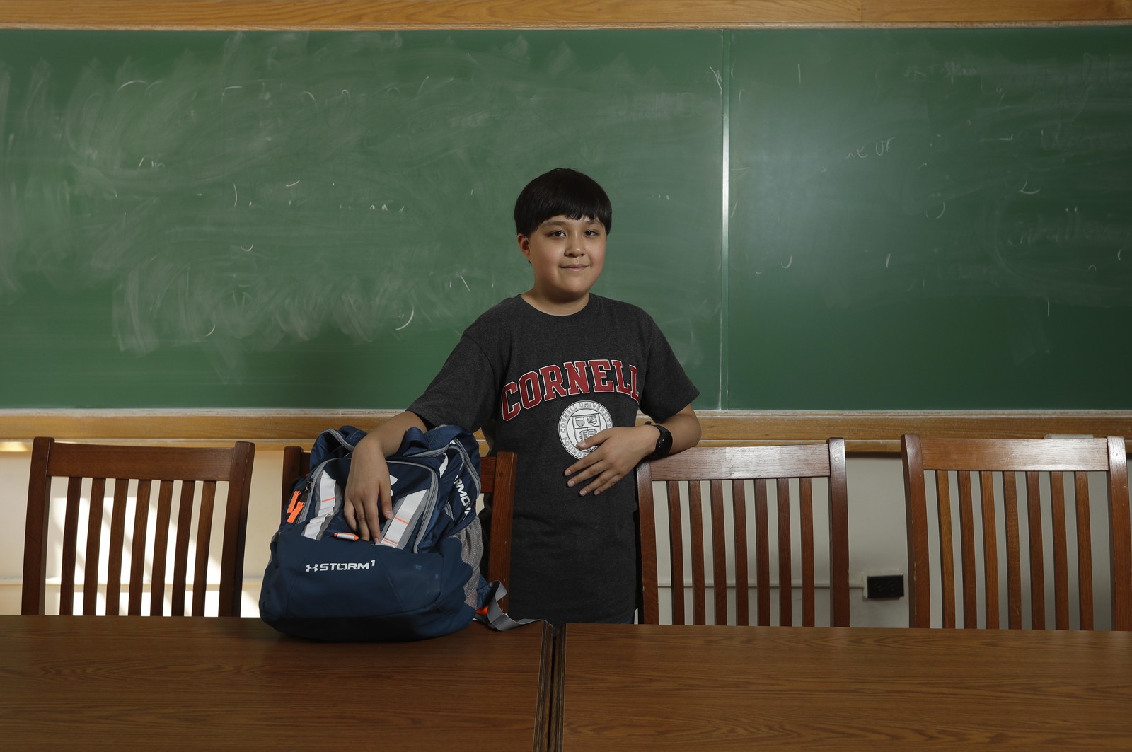 Aos 12 anos, Jeremy Shuler será o aluno mais novo da história da Universidade Cornell (Foto: AP Photo/Mike Groll)