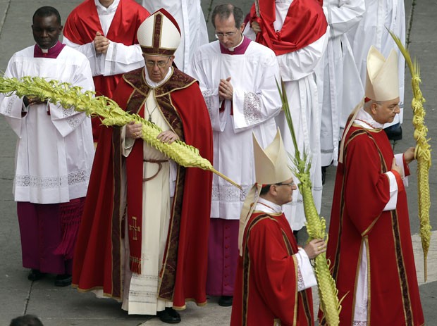 Papa Francisco durante as celebrações da Semana Santa (Foto: Alessandra Tarantino/AP)