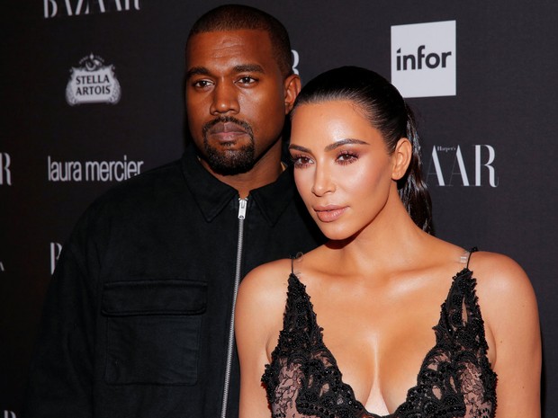 Kanye West e Kim Kardashian em festa da Harper’s Bazaar’s no Plaza Hotel, durante a NY Fashion Week, em Nova York, no dia 9 de setembro (Foto: Reuters/Andrew Kelly)