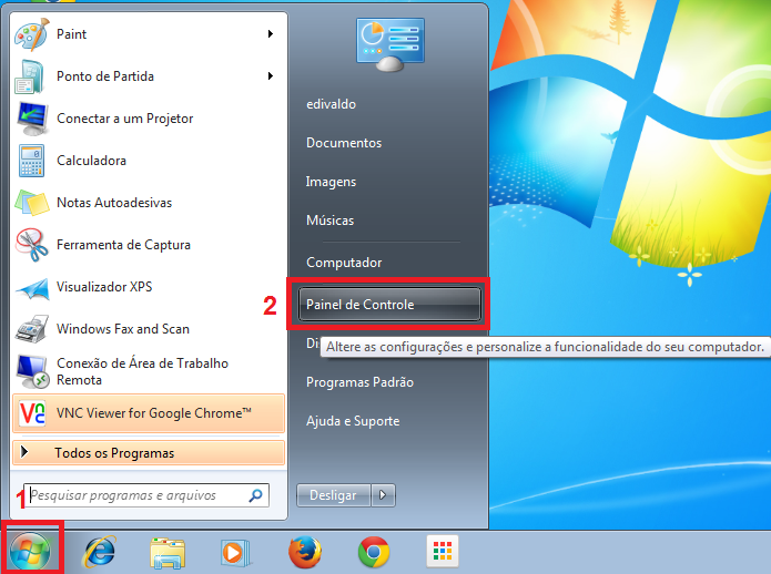 Abrindo o Painel de Controle do Windows (Foto: Reprodução/Edivaldo Brito)