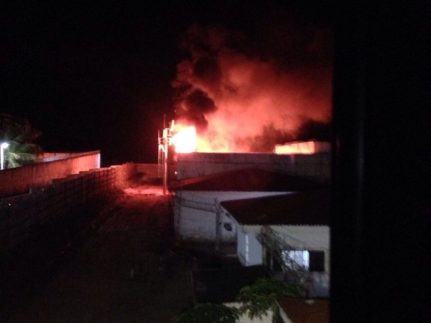 Penitenciária Estadual de Parnamirim - motim fogo (Foto: Divulgação/PM)