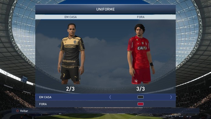 Times brasileiros marcam presença em PES 2015 (Foto: Reprodução / TechTudo) Times brasileiros marcam presença em PES 2015 (Foto: Reprodução / TechTudo)