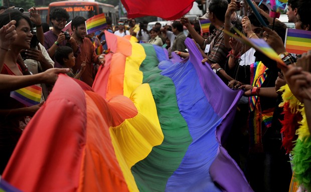 Evento quer trazer conscientização sobre direitos básicos da comunidade gay (Foto: Dibyangshu Sarkar/France Presse)