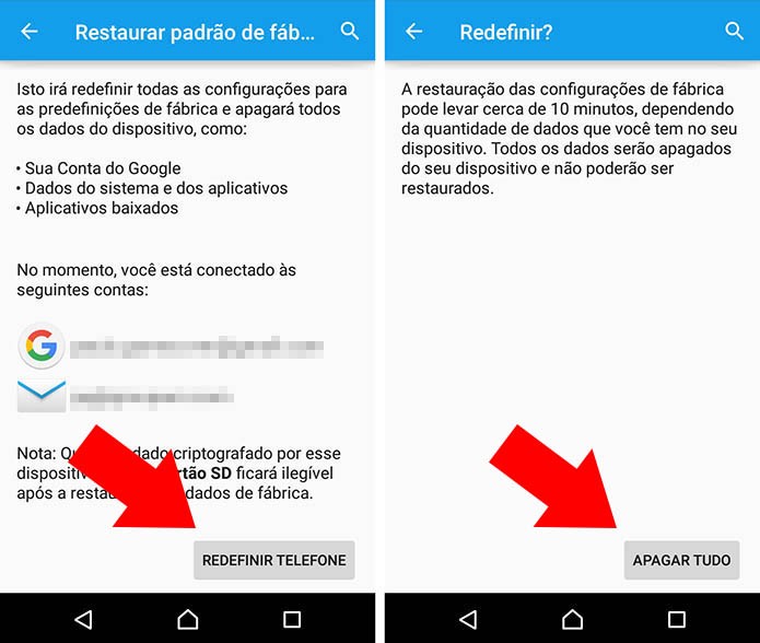 Restaure as configurações de fábrica do Xperia M4 Aqua (Foto: Reprodução/Paulo Alves)