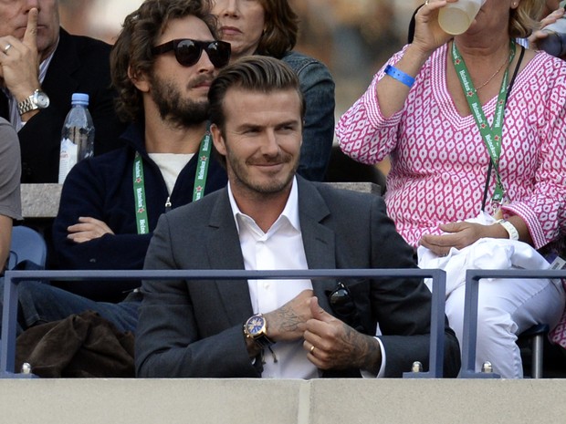 David Beckham na final do US Open, em Nova York, nos Estados Unidos (Foto: Timothy Clary/ AFP)