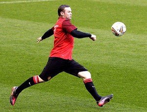 Rooney no treino do Manchester United (Foto: EFE)
