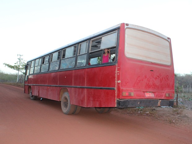 Condições do transporte escolar em Cocal-PI (Foto: Gilcilene Araújo/G1)