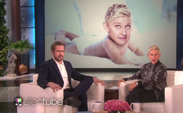 Ryan Gosling em programa de Ellen Degeneneres (Foto: Reprodução/EllenTube)
