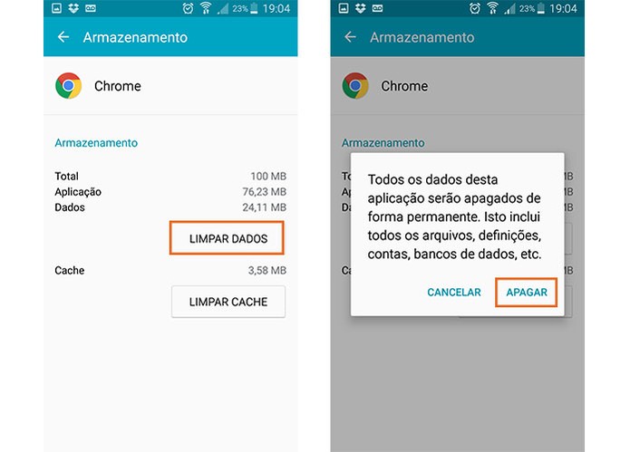 Limpe os dados do Chrome armazenados no Android (Foto: Reprodução/Barbara Mannara) (Foto: Limpe os dados do Chrome armazenados no Android (Foto: Reprodução/Barbara Mannara)) Limpe os dados do Chrome armazenados no Android (Foto: Reprodução/Barbara Mannara) (Foto: Limpe os dados do Chrome armazenados no Android (Foto: Reprodução/Barbara Mannara))