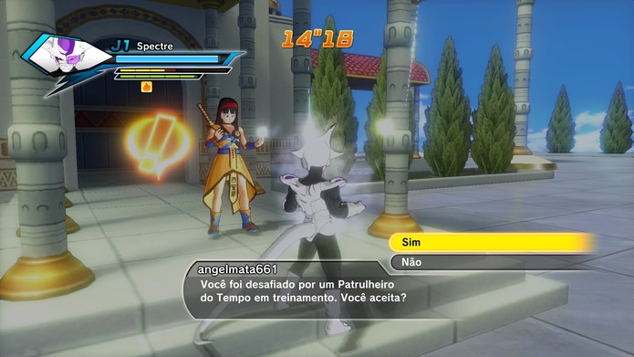 Dragon Ball Xenoverse: o Patrulheiro do Tempo da Missão 2 é o melhor para farmar Esferas do Dragão (Foto: Reprodução/Vinícius Mathias)