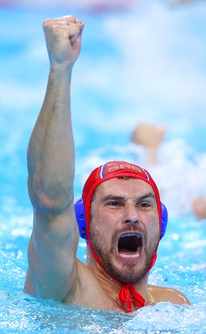 Slobodan Soro Sérvia polo aquático Olimpíadas Londres 2012 (Foto: Al Bello / Getty Images)