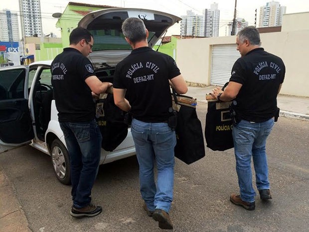 Polícia Civil faz a operação &#39;Alexandria&#39;, em Cuiabá, Mato Grosso. (Foto: Assessoria/Polícia Civil)