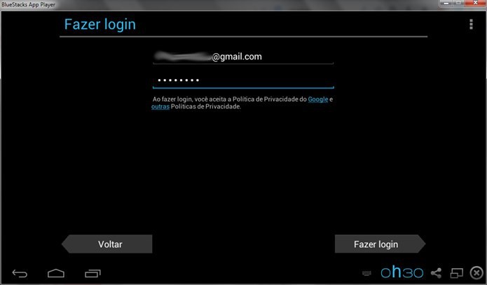 Insira o login e a senha da sua conta no gmail ou Google+ (Foto: Reprodução / Dario Coutinho)