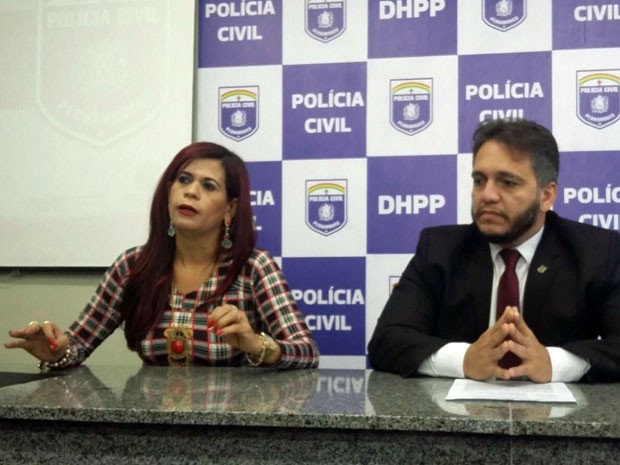 A delegada Gleide Ângelo, do DHPP, apresentou a conclusão do inquérito sobre o caso nesta terça-feira (8) no Recife (Foto: Bruno Fontes / Tv Globo)
