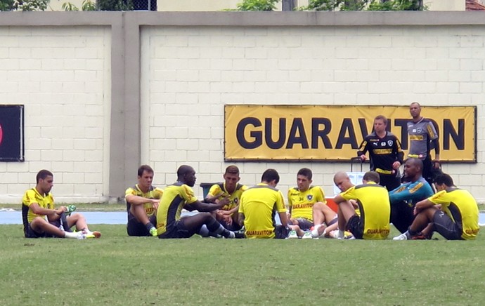 Botafogo reunião dos Jogadores no campo (Foto: Thales Soares) Botafogo reunião dos Jogadores no campo (Foto: Thales Soares)