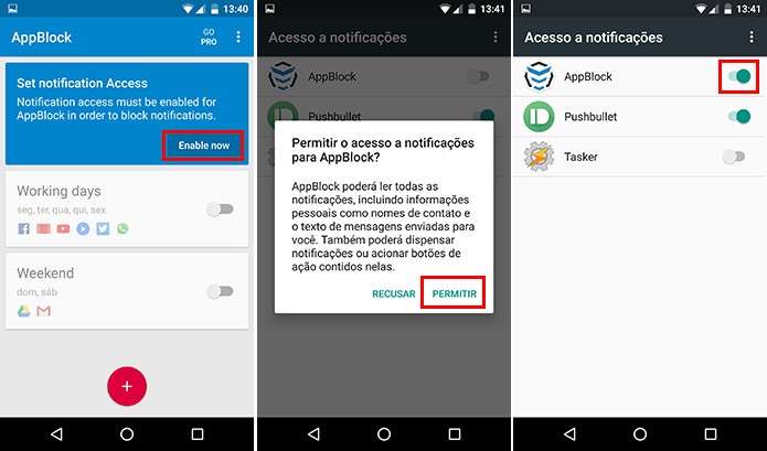 Libere também o acesso às notificações (Foto: Reprodução/Paulo Alves)