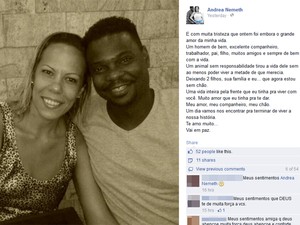 Vítima foi homenageada pela companheira em rede social (Foto: Reprodução / Facebook)