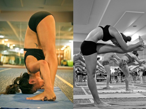 Dani Suzuki manda muito bem na yoga (Foto: Arquivo Pessoal)