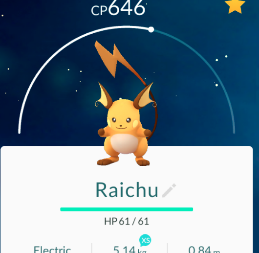 Raichu em Pokémon Go (Foto: Reprodução/Felipe Vinha) (Foto: Raichu em Pokémon Go (Foto: Reprodução/Felipe Vinha))