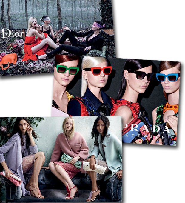 A tendência monocromática saiu das passarelas direto para as campanhas de moda da Dior, Prada e Burberry (Foto: Agência Fotosite, Getty Images, Imaxtree, Thinkstock e Divulgação)
