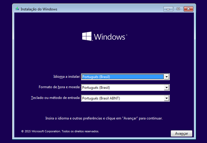 Iniciando instalação do Windows 10 (Foto: Reprodução/Helito Bijora)