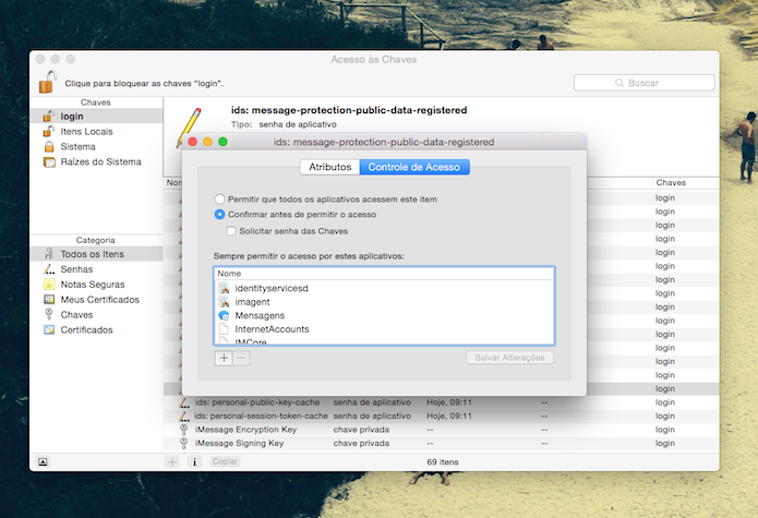 Utilitário Acesso às Chaves do Mac OS X (Foto: Reprodução/Marvin Costa)