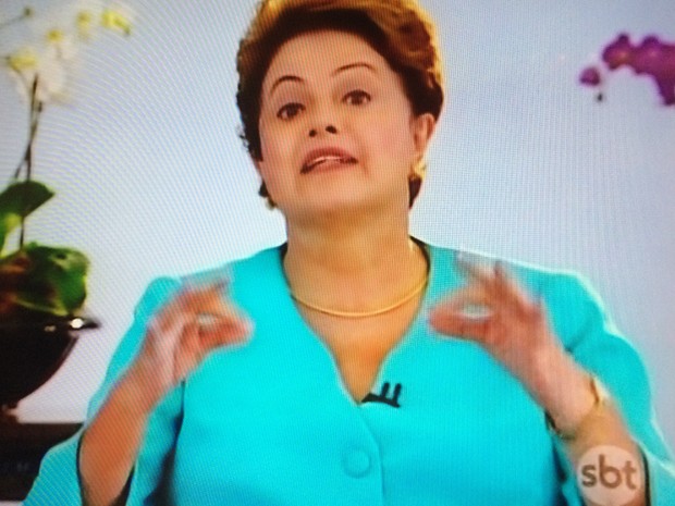 A presidente Dilma Rousseff, em entrevista ao SBT Brasil&#39; (Foto: Reprodução/SBT)