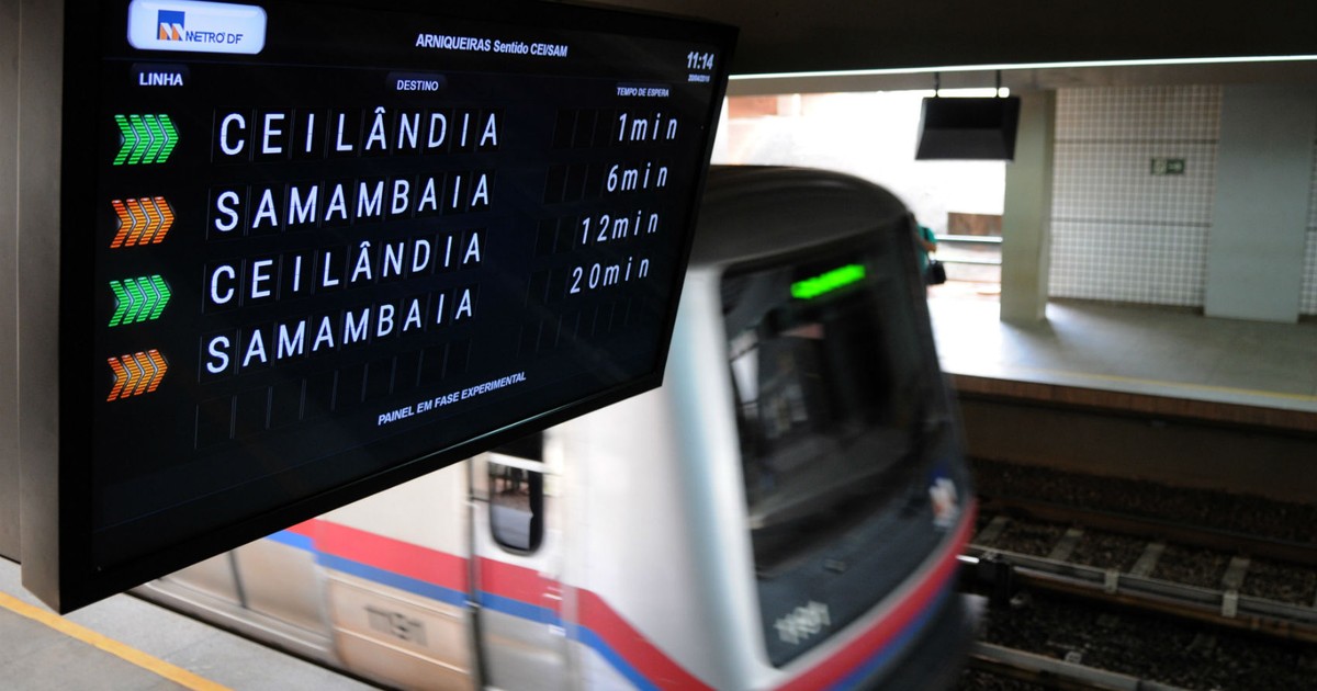 G1 - Metrô do DF tem painéis informativos com previsão de horários de ...