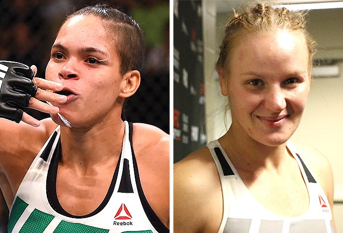 Montagem Amanda Nunes e Valentina Shevchenko  (Foto: Editoria de arte)
