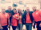 Yolanthe Cabau, mulher de Wesley Sneijder, da Holanda, viaja para jogo