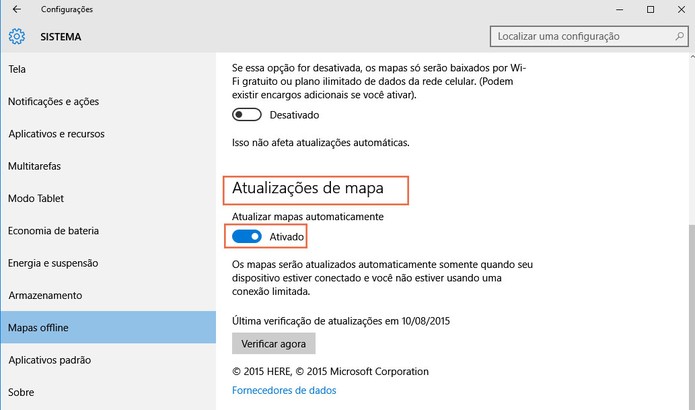 Para facilitar ative a atualização automática dos mapas (Foto: Reprodução/Barbara Mannara)