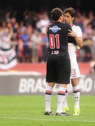 Rogério Ceni, Rodrigo Caio, gol São Paulo, Carlinhos (Foto: Marcos Ribolli)