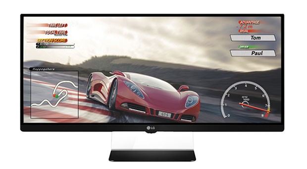 Monitor de tela curva da LG voltado para games tem resolução 4K e formato de cinema (Foto: Divulgação/LG)