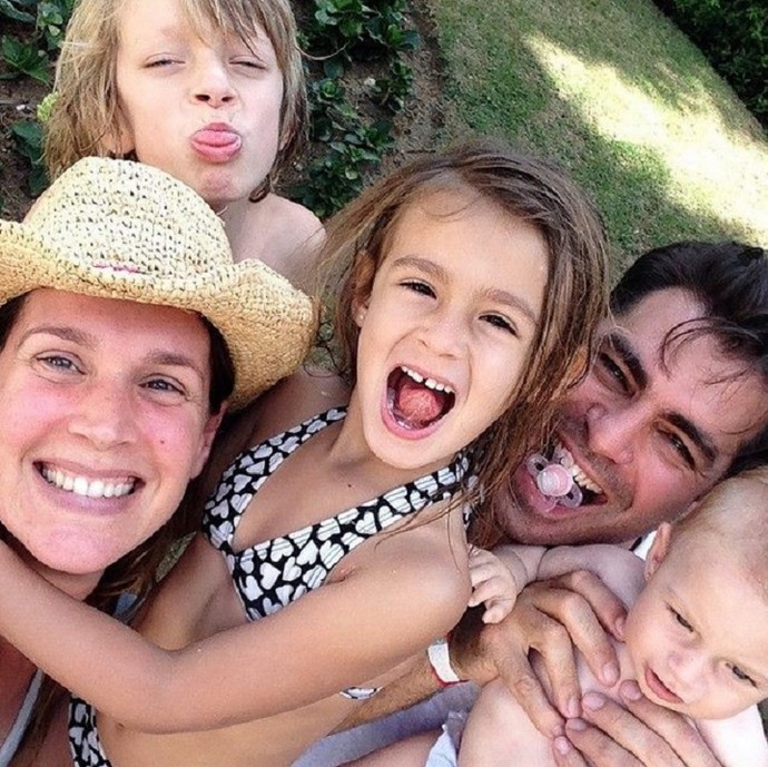 Vanessa Loés, Thiago e os filhos lindos! (Foto: Arquivo Pessoal)