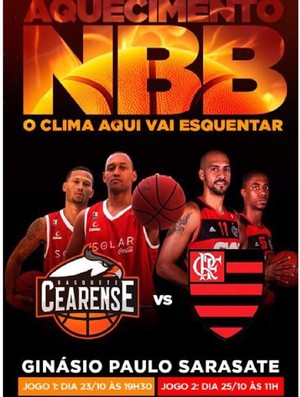 Cartaz Basquete Cearense x Flamengo (Foto: Divulgação)
