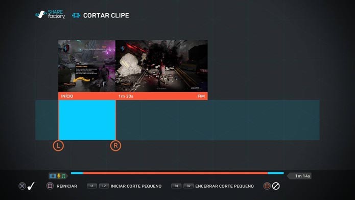 Playstation 4: como usar o editor de vídeos SHAREfactory (Foto: Reprodução/Murilo Molina)