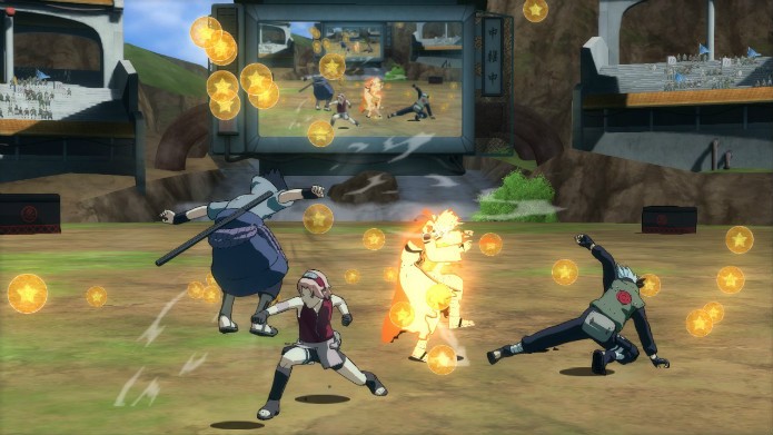 O novo modo Ninja World Tournament é um free-for-all no qual ganha aquele que tiver mais orbes ao fim do tempo (Foto: Divulgação/Namco Bandai)