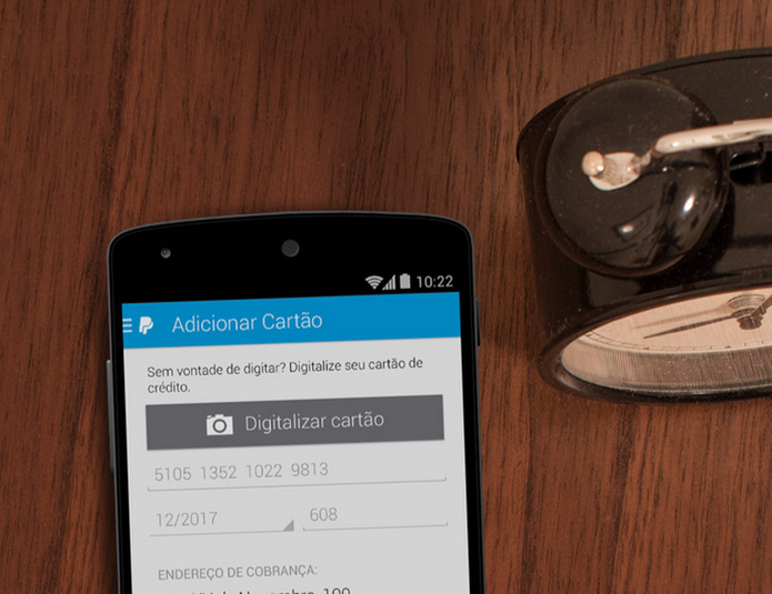 Adicione um dos seus cartões ao PayPal (Foto: Divulgação/Paypal) Adicione um dos seus cartões ao PayPal (Foto: Divulgação/Paypal)
