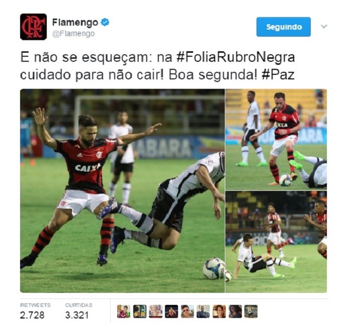 Flamengo x Vasco quedas (Foto: Reprodução/Twitter)