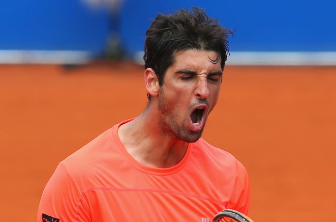 Bellucci comemora vitória no Masters 1000 de Madri (Foto: Getty Images/ATP) Bellucci comemora vitória no Masters 1000 de Madri (Foto: Getty Images/ATP)
